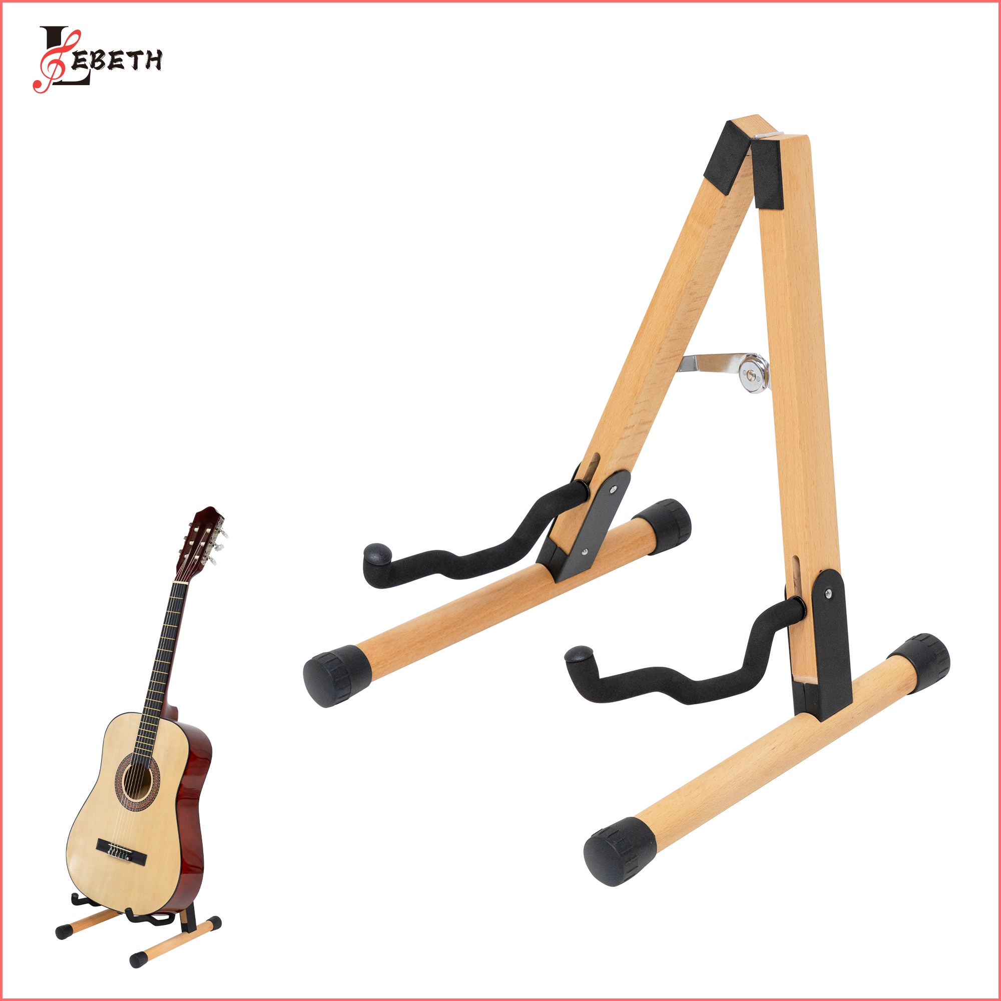 GS-04B Professional wooden Guitar Stand