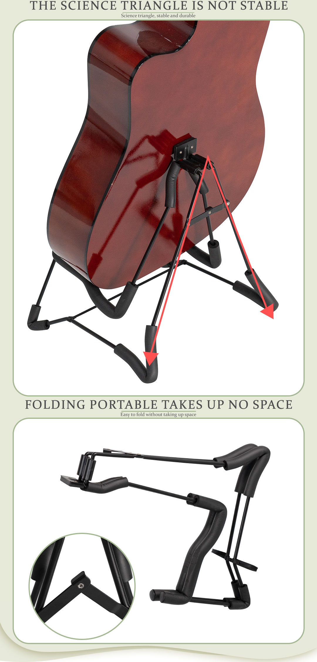 GS-05 Portable Foldable Single Floor Guitar Stand