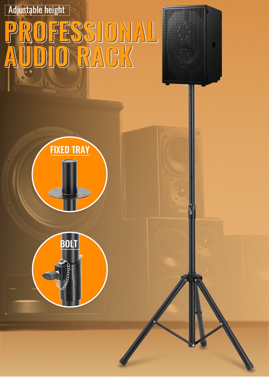 SPS-521M Metal adjustable speaker stand