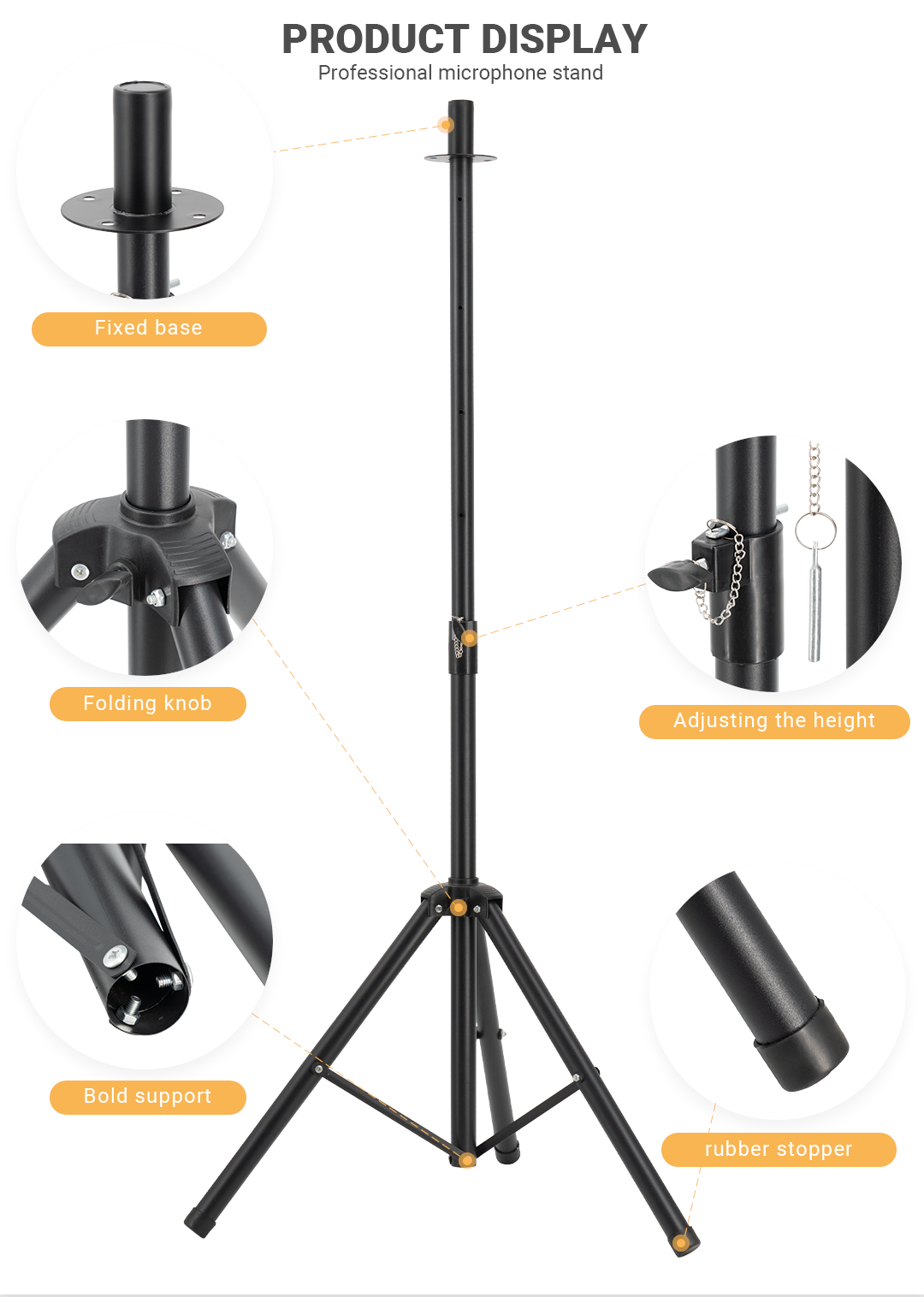 SPS-521M Metal adjustable speaker stand