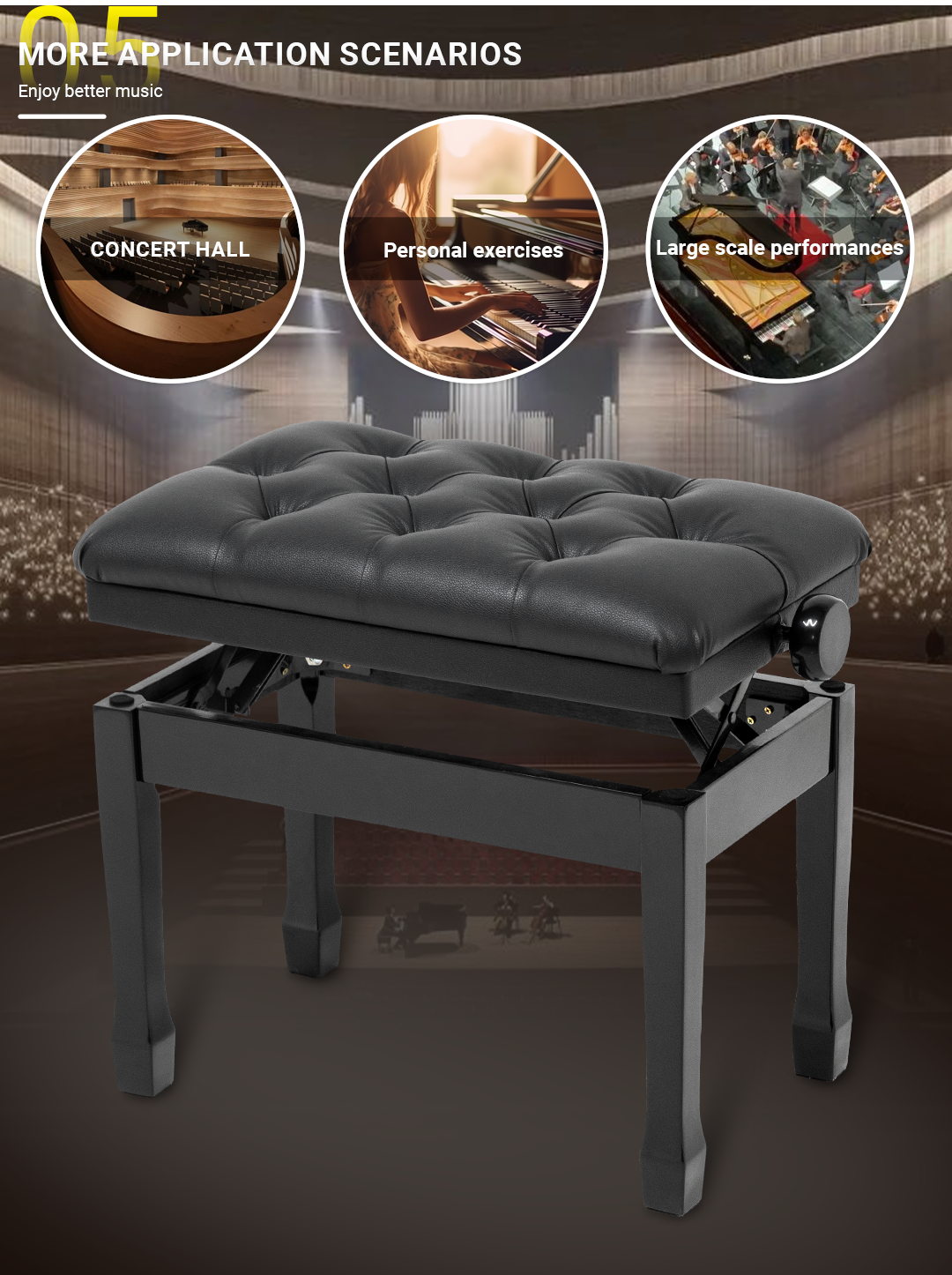 KB-1010MB Wholesale Matching Piano Bench