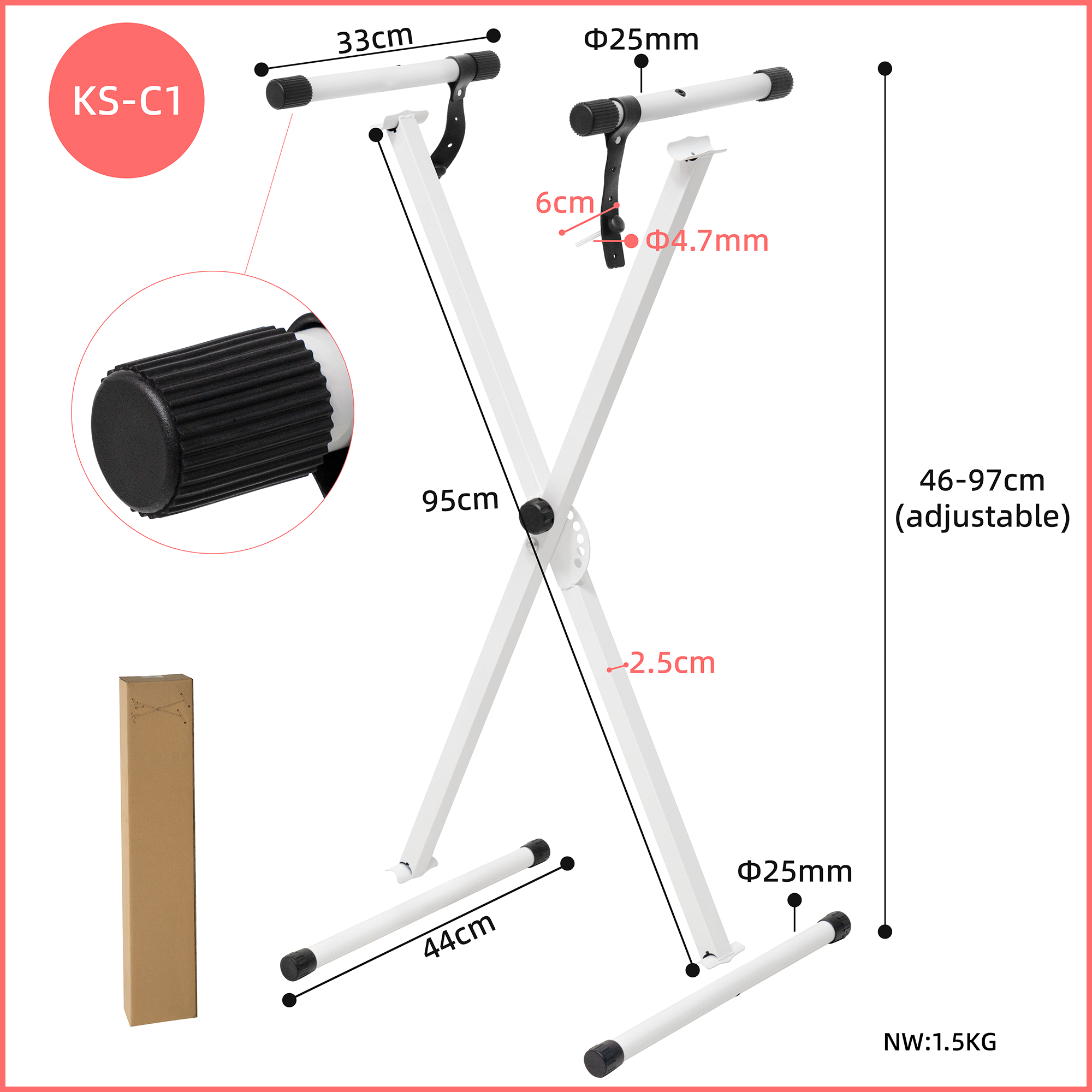 KS-C1 Adjustable Keyboard Piano Stand