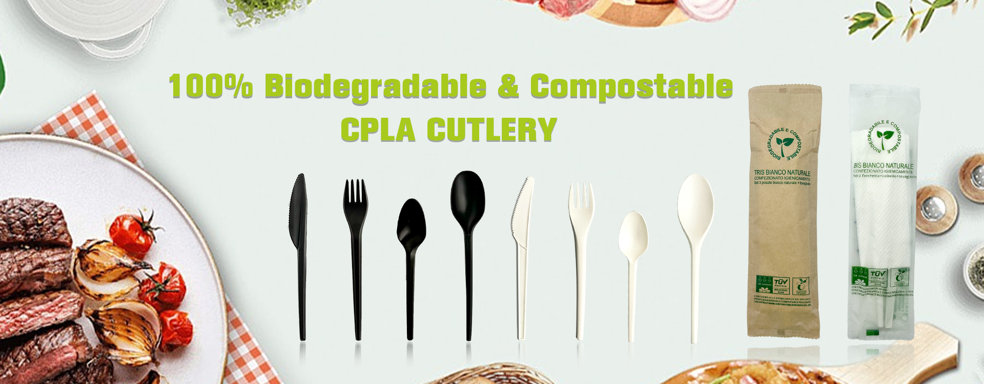 {100% biodegradable cutlery}