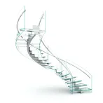 SmartArt Curved Glass Stair