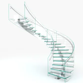 SmartArt Curved Glass Stair