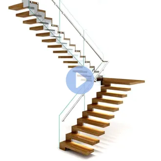 Escalier flottant en bois SmartArt