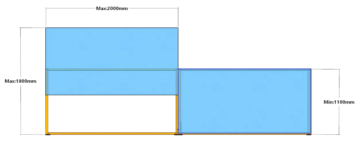 Windbreak Glass Railing for Coffee Shops, Restaurants, or Tea Houses