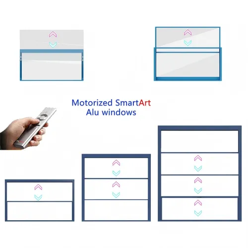Illustration of Motorized Glass Wall Living Room For Sale