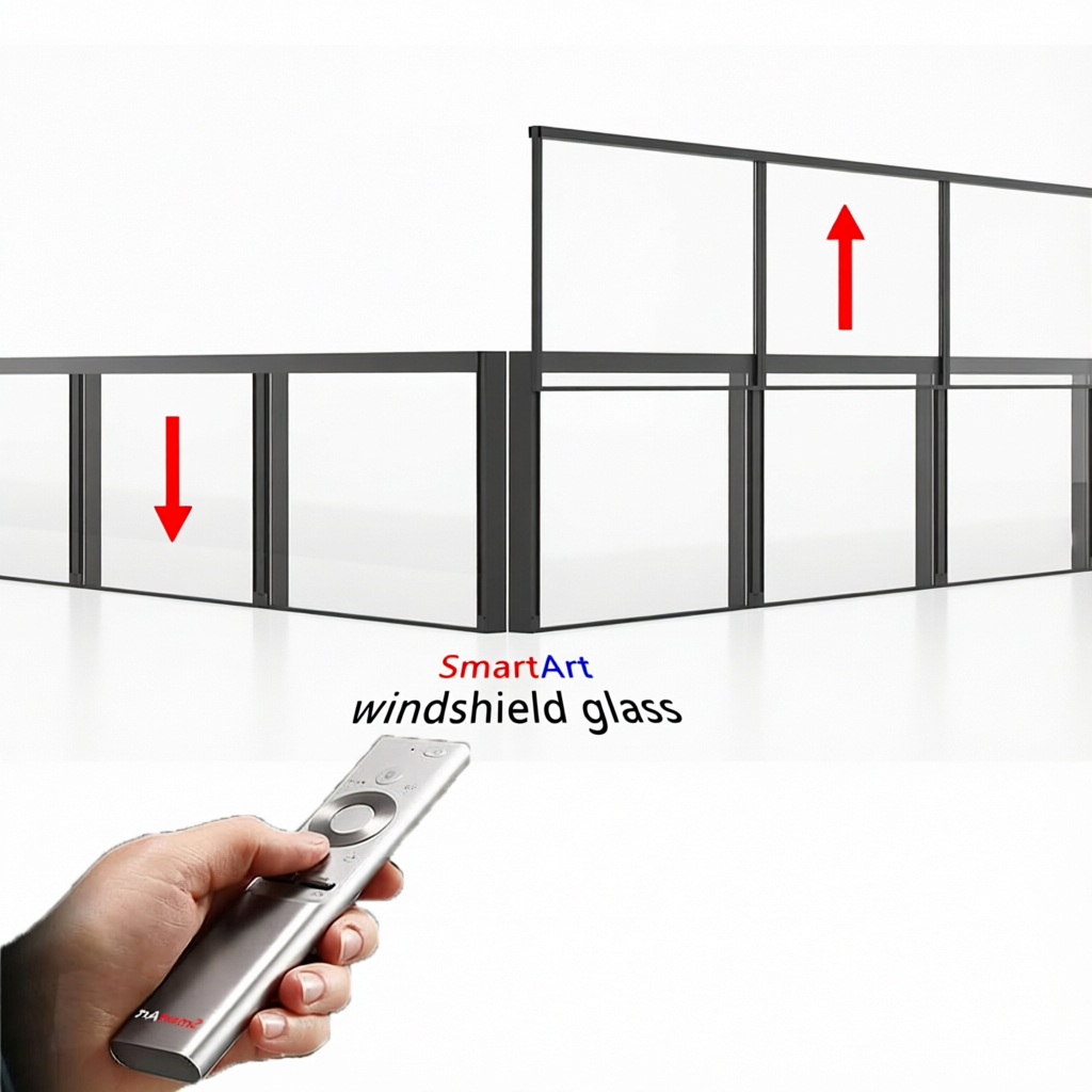 Electric Window Railing Motorized Windbreak Glass Railing | Smart Adjustment·Durable