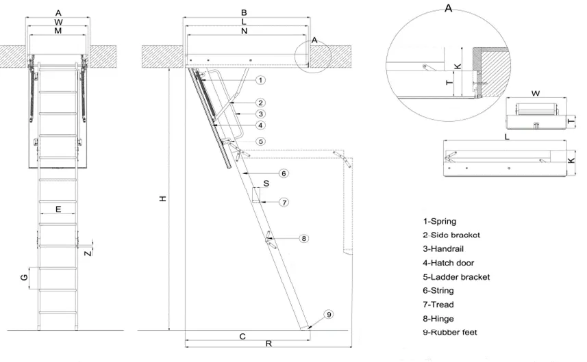 Wooden Attic Ladder