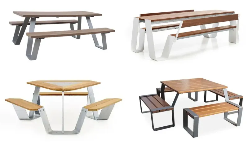 Weiye Public Park Furniture Outdoor Dining Table