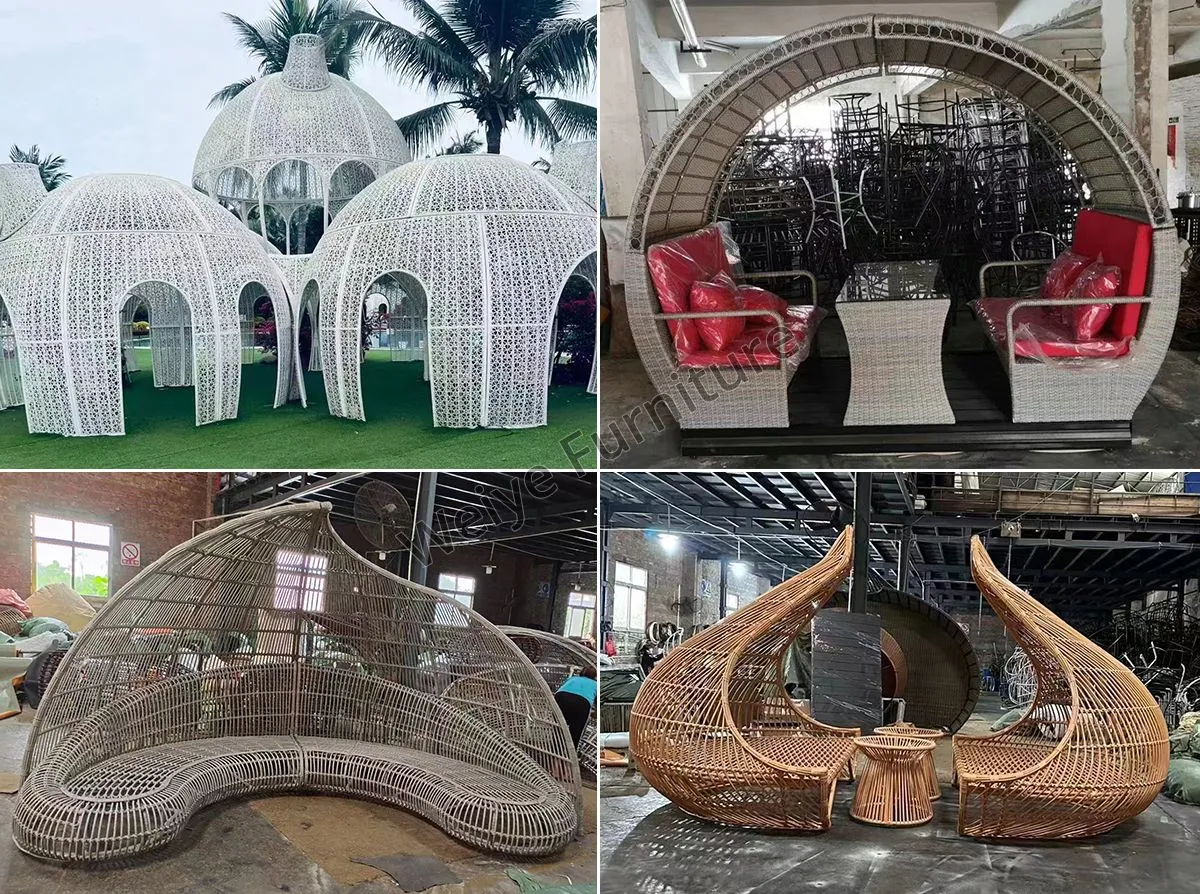 Patio Garden Rattan Wicker Outdoor Lounge Sunbed