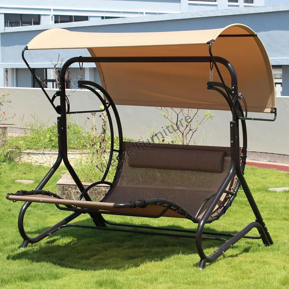 Outdoor Garden Patio Canopy Swing Bed Chair