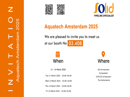 ​Solid to Showcase Pipeline Solutions at Aquatech Amsterdam 2025