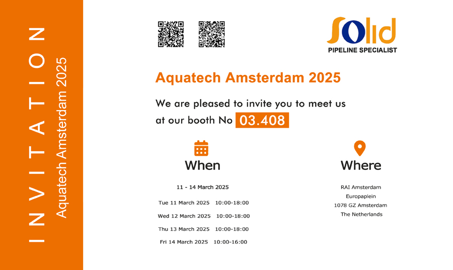 ​Solid to Showcase Pipeline Solutions at Aquatech Amsterdam 2025