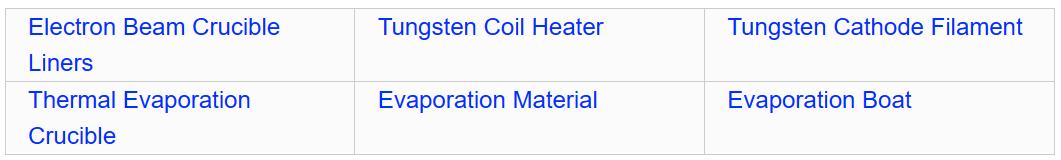 Tungsten Boats for Thermal Evaporation