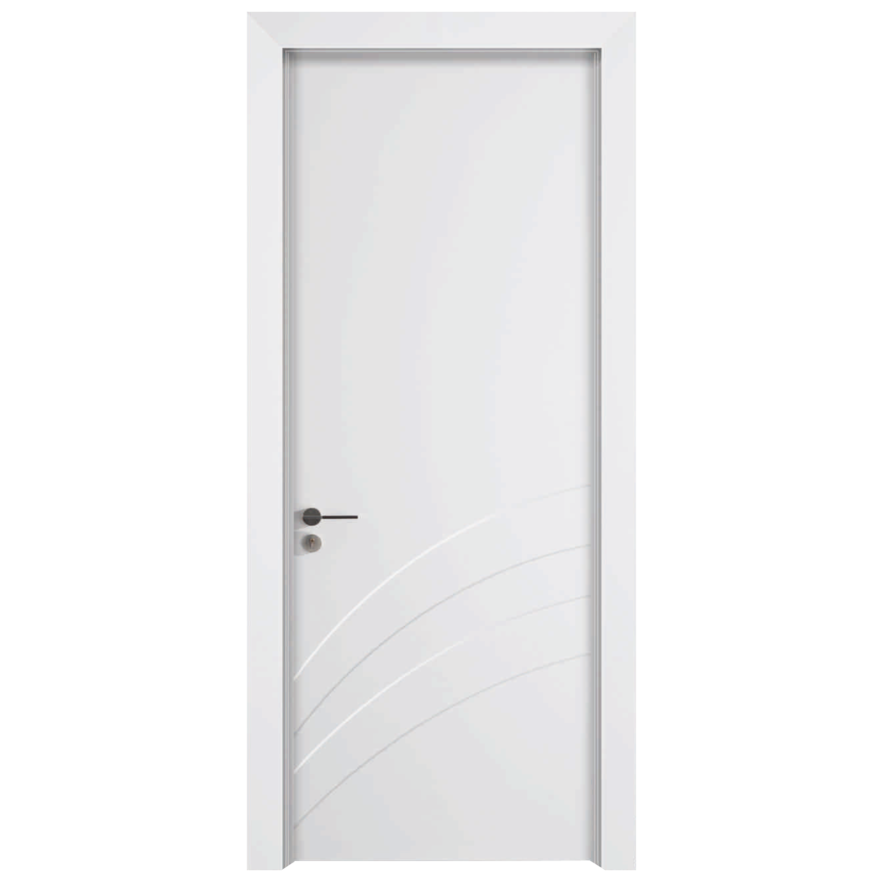 100% waterproof painting full WPC modern bathroom doors with WPC door frame