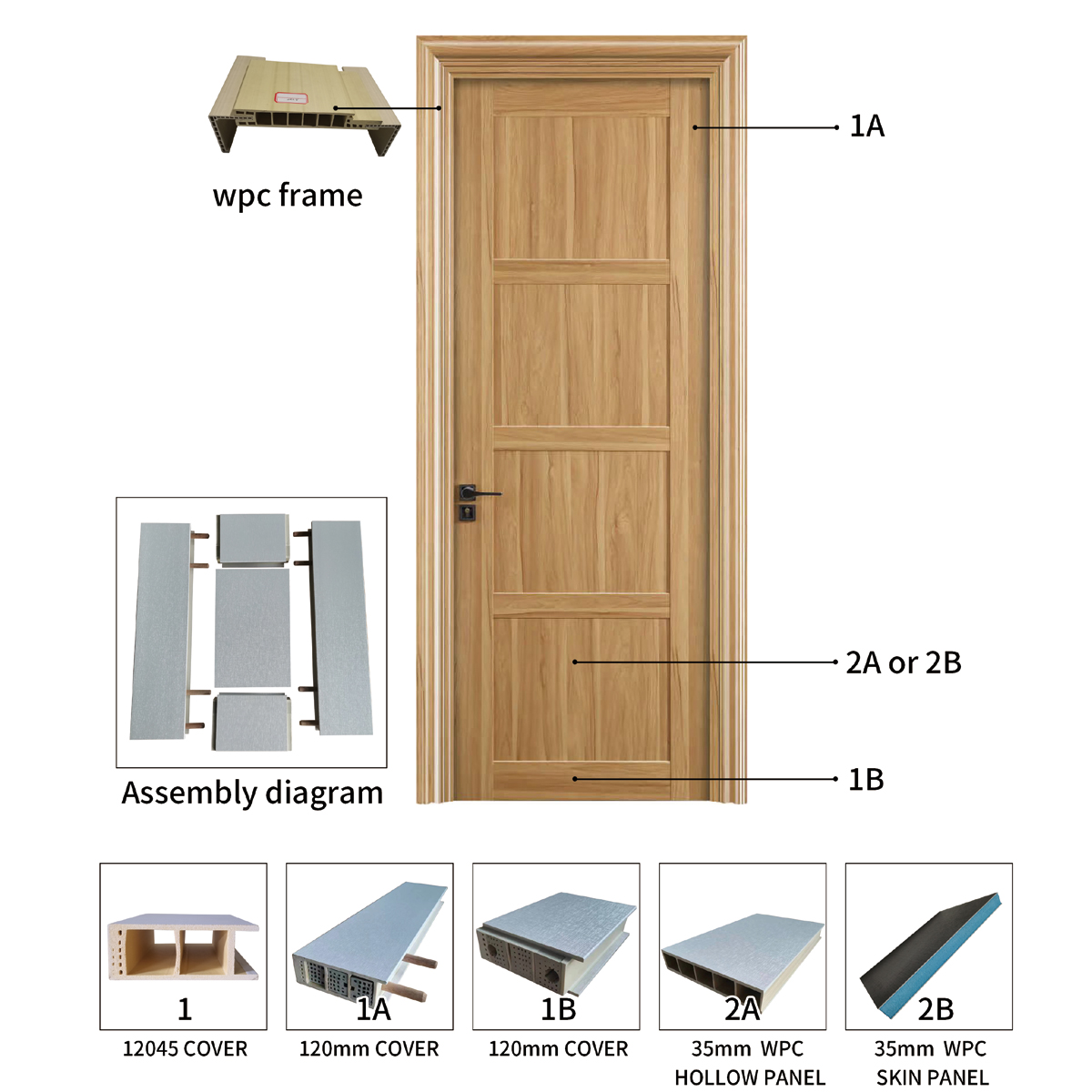 Saudi Arabië Wpc Pvc Profiel Interieur Split Deur