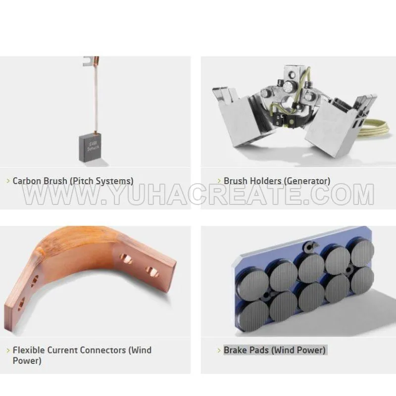 carbon, Wind Energy, Brake Pads, Carbon Brushes, holders, rockers ...