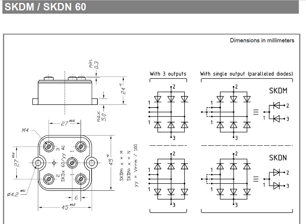 SKDN60/16A1 SKDM60/16A1 SKDN60/12A1 SKDM60/12A1