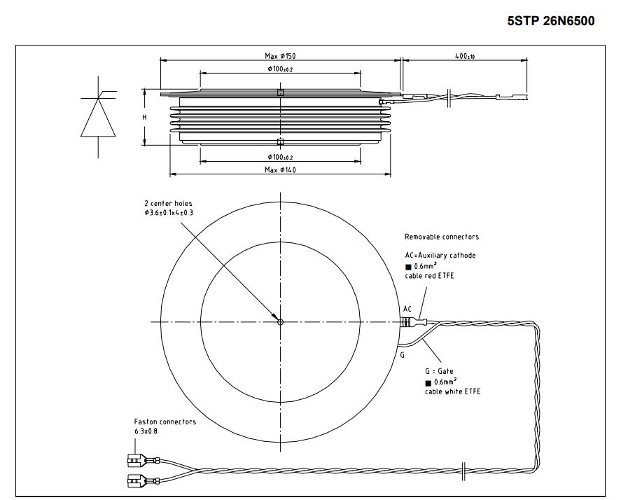 5STP26N6500 105STP26N6500 5STP2665N0026 ABB thyristor