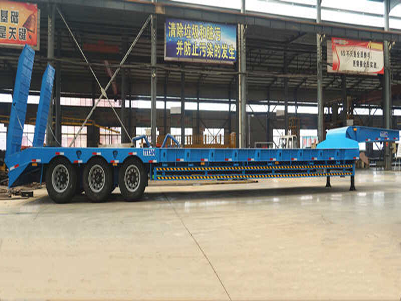 3 Axle Low Flat Semi Trailer