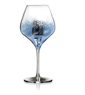 Wholesale best quality in china lead-free crystal wine glass blue colour