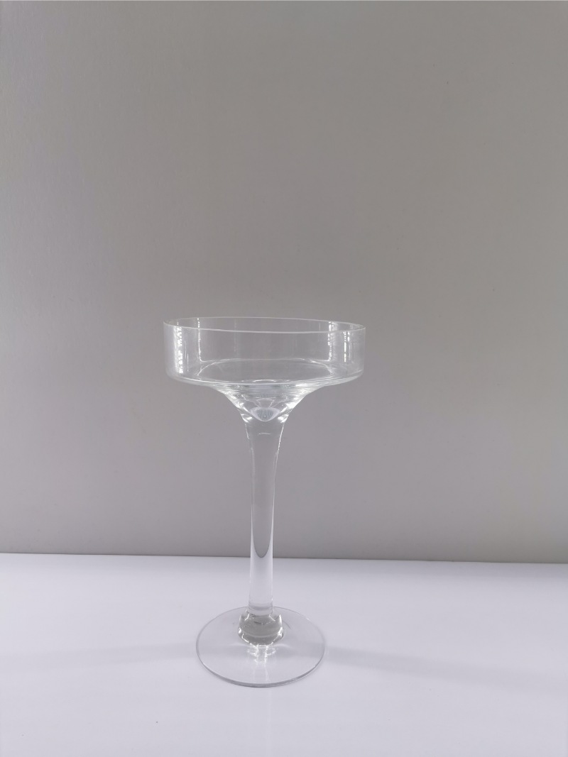 clear glass candle holder