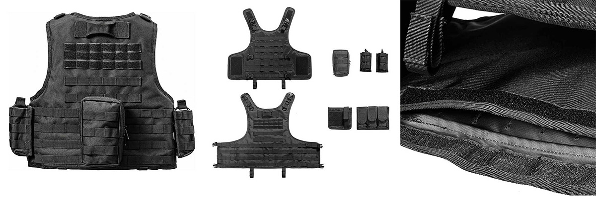 OEM NIJ IIIA Wholesale Bulletproof Vest Molle System Fit with Armor Plate