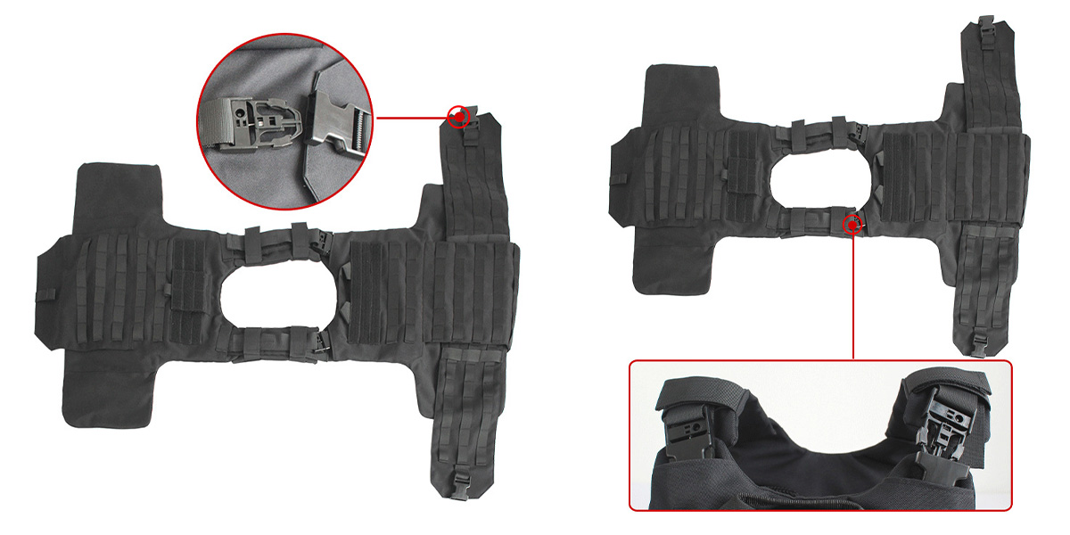 Carrying Gear Light Pure Black Quick-Release Vest for Combat