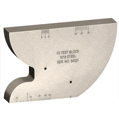 V3 Test Block | Precision Ultrasonic Testing & Calibration Tool