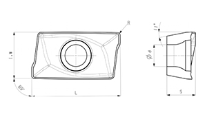 APMT. APKT Carbide Square Shoulder Milling Cutter Blade