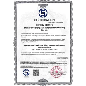 Occupational health& Safety management system certificate  ISO 45001