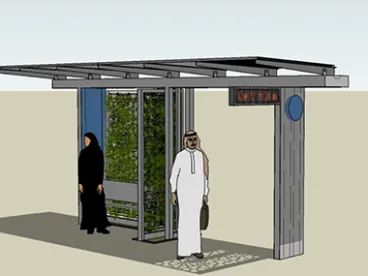Prefab Smart Bus Shelter Project in Middle East