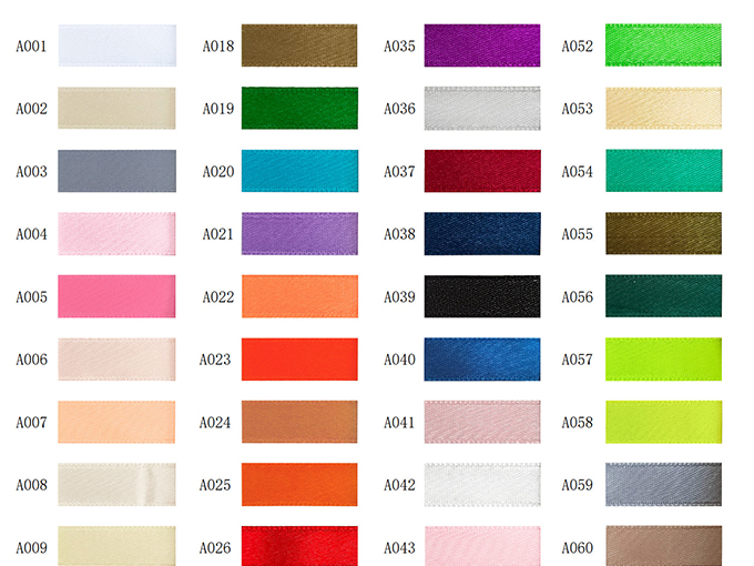 Satin Ribbon Color Card