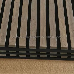 black MDF natural veneer acoustic panel