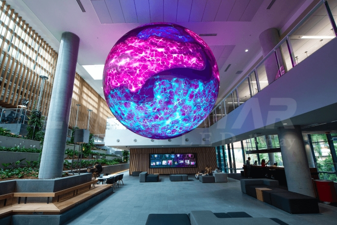 Spherical screen 360° visual feast without dead angle