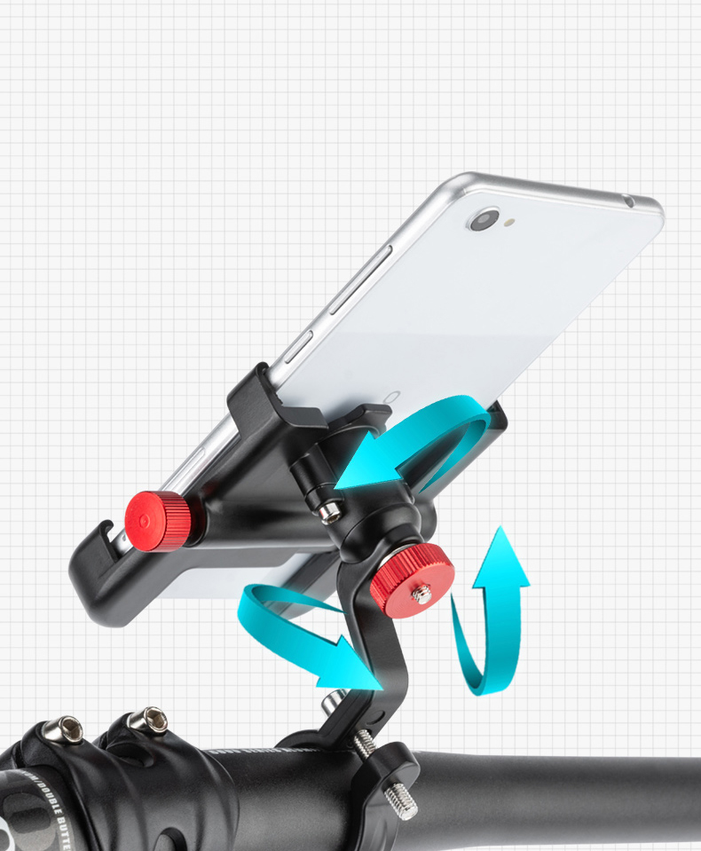 Bicycle Phone Holder Aluminum 360 Rotation 297