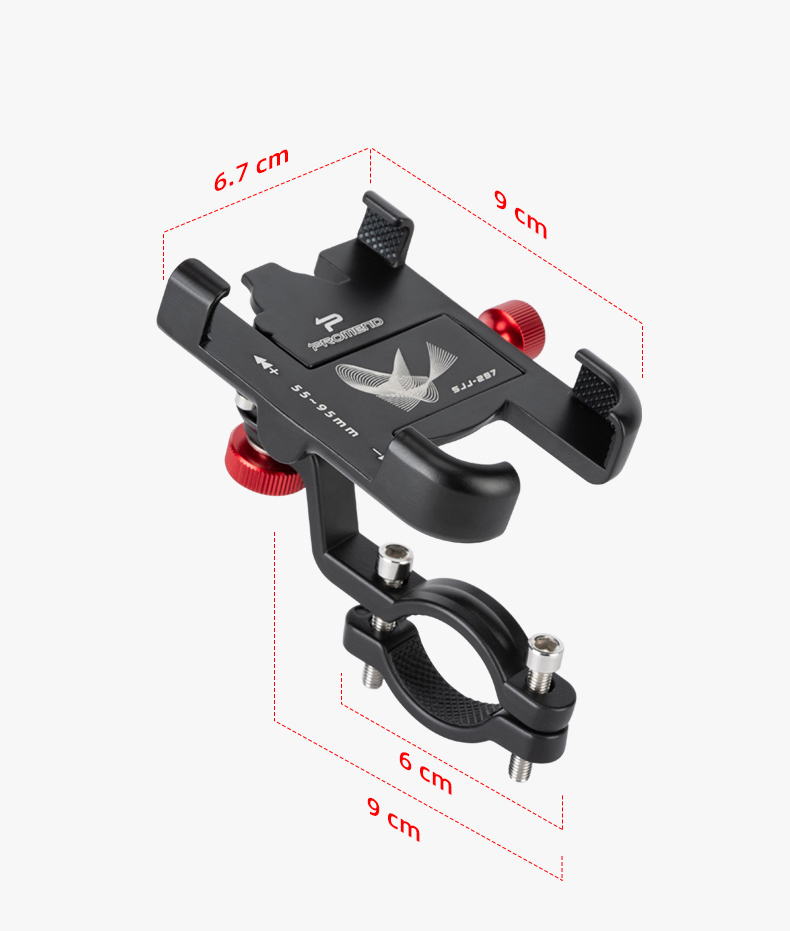 Bicycle Phone Holder Aluminum 360 Rotation 297