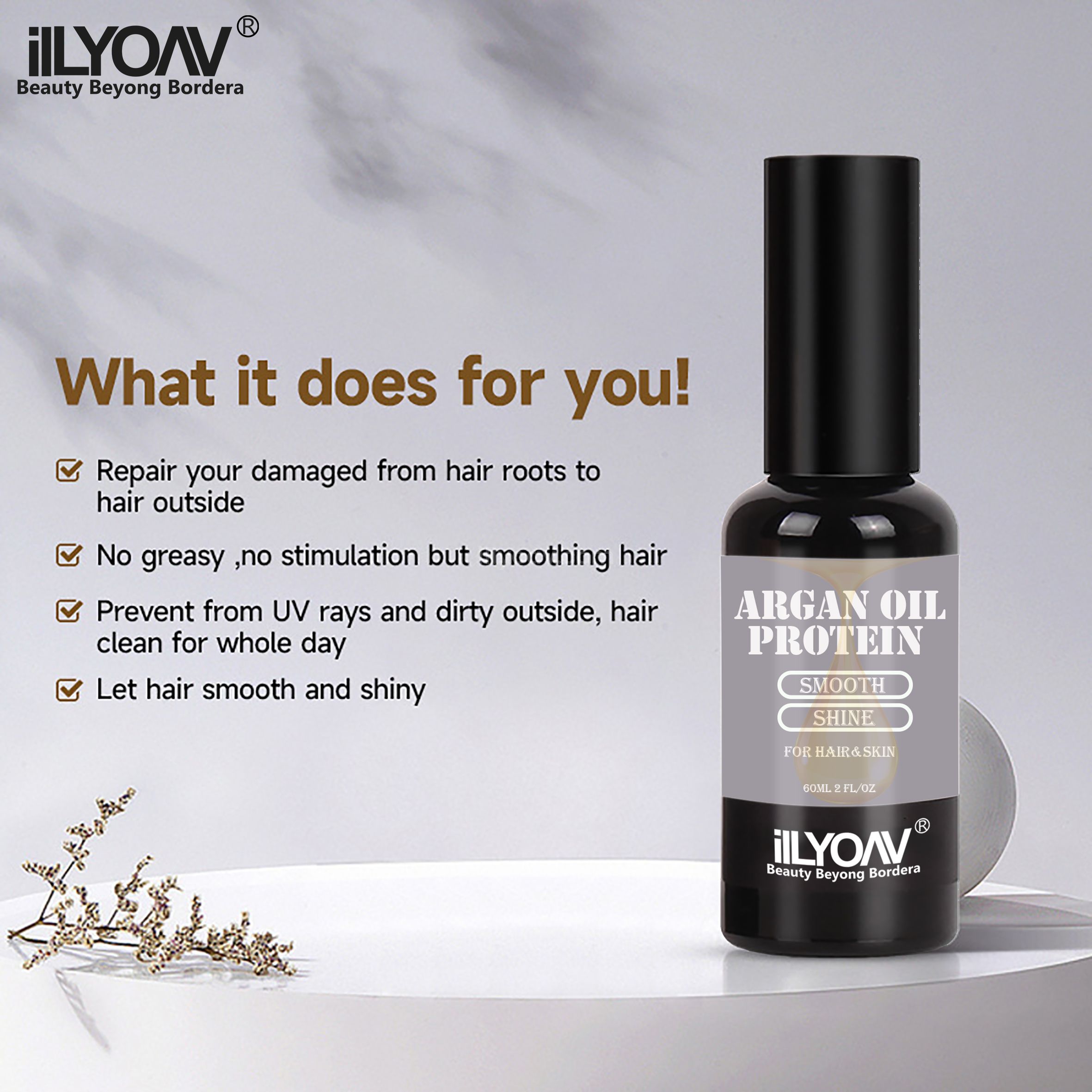 ilLYOAV Smooth & Shine Argan Hair Serum Good Effect