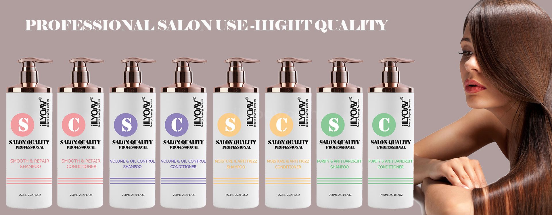 ilLYOAV Salon Quality Professional Hair Shampoo Conditioner 750ml