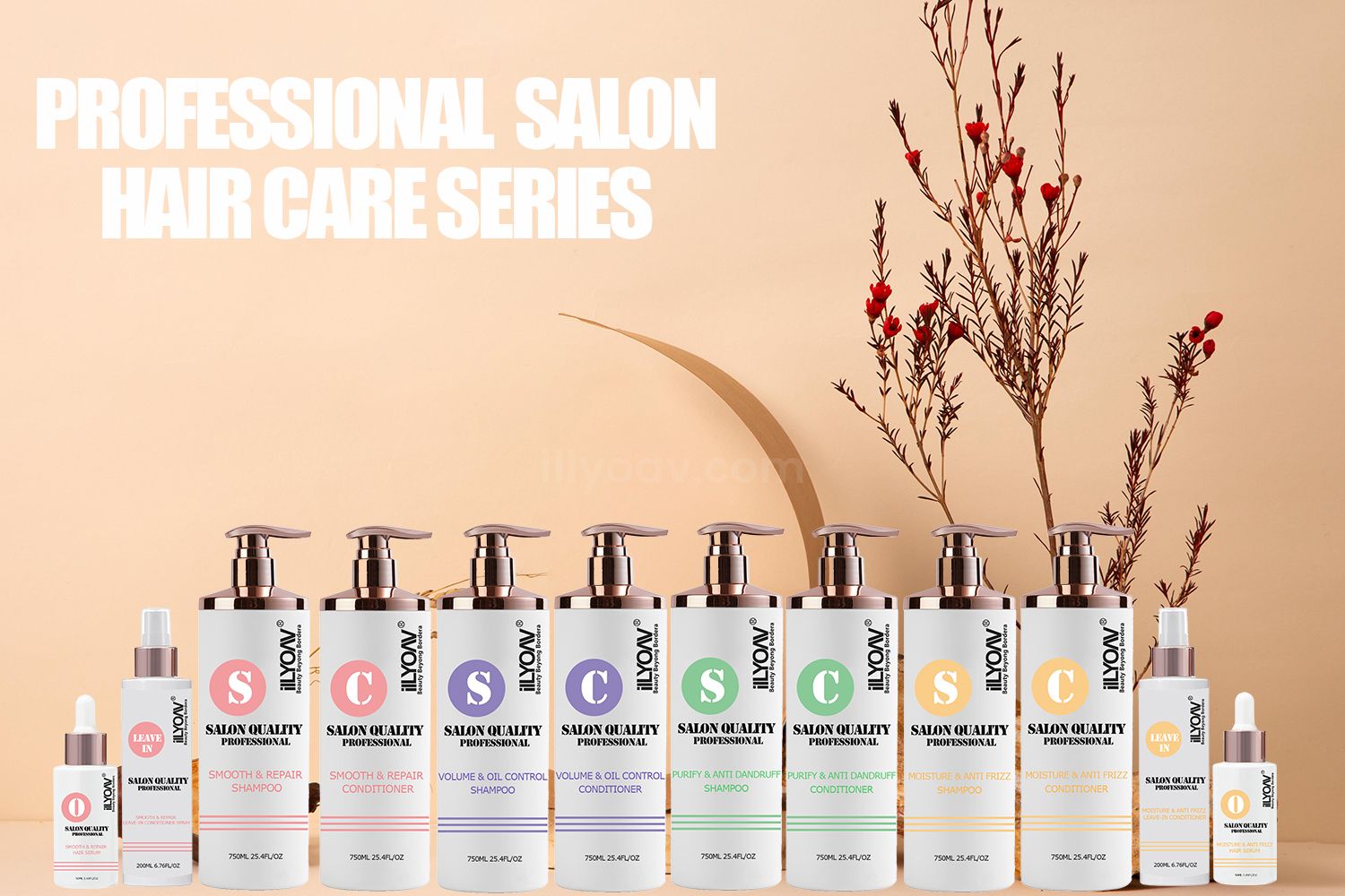 ilLYOAV Salon Quality Professional Hair Shampoo Conditioner 750ml
