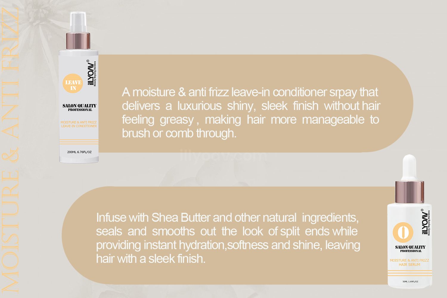 ilLYOAV Salon Quality Professional Hair Shampoo Conditioner 750ml