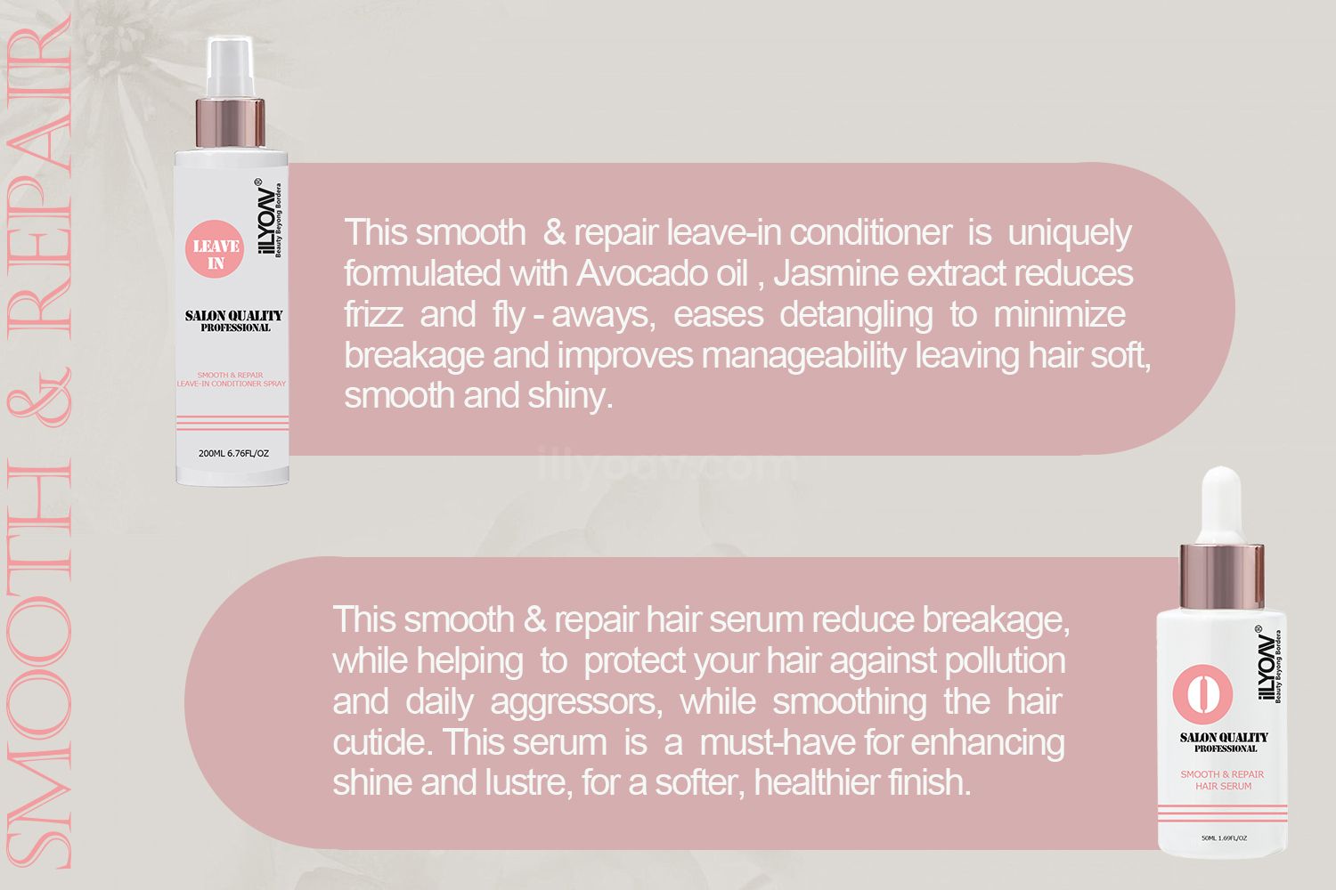 ilLYOAV Salon Quality Professional Hair Shampoo Conditioner 750ml