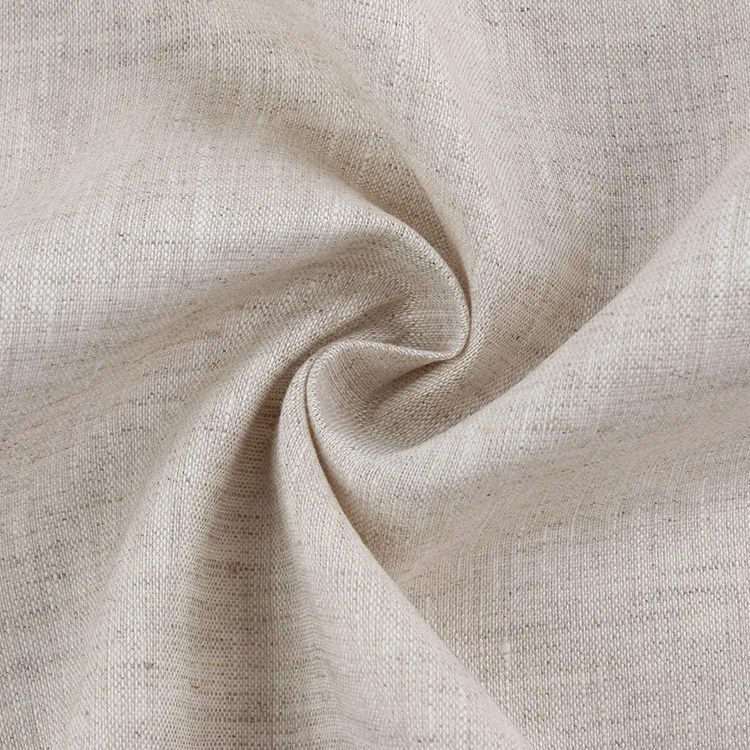 Breathable Natural Woven Pure Linen Dresses Fabric
