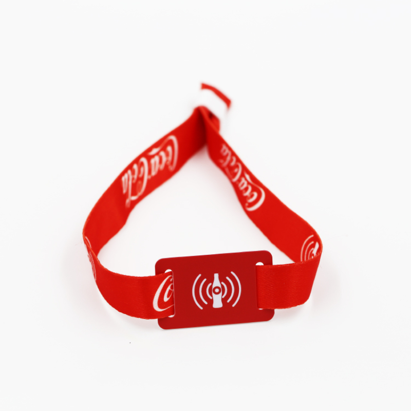 Custom Event Fabric RFID Wristbands 13.56MHz NFC Fabric Bracelet