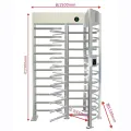 H2 120 Degree Full Height Turnstile Gate