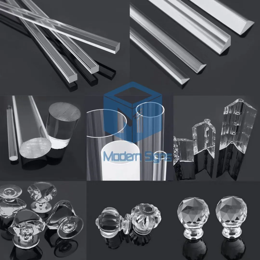 Transparent Color Rods clear color acrylic rods tubes hinges