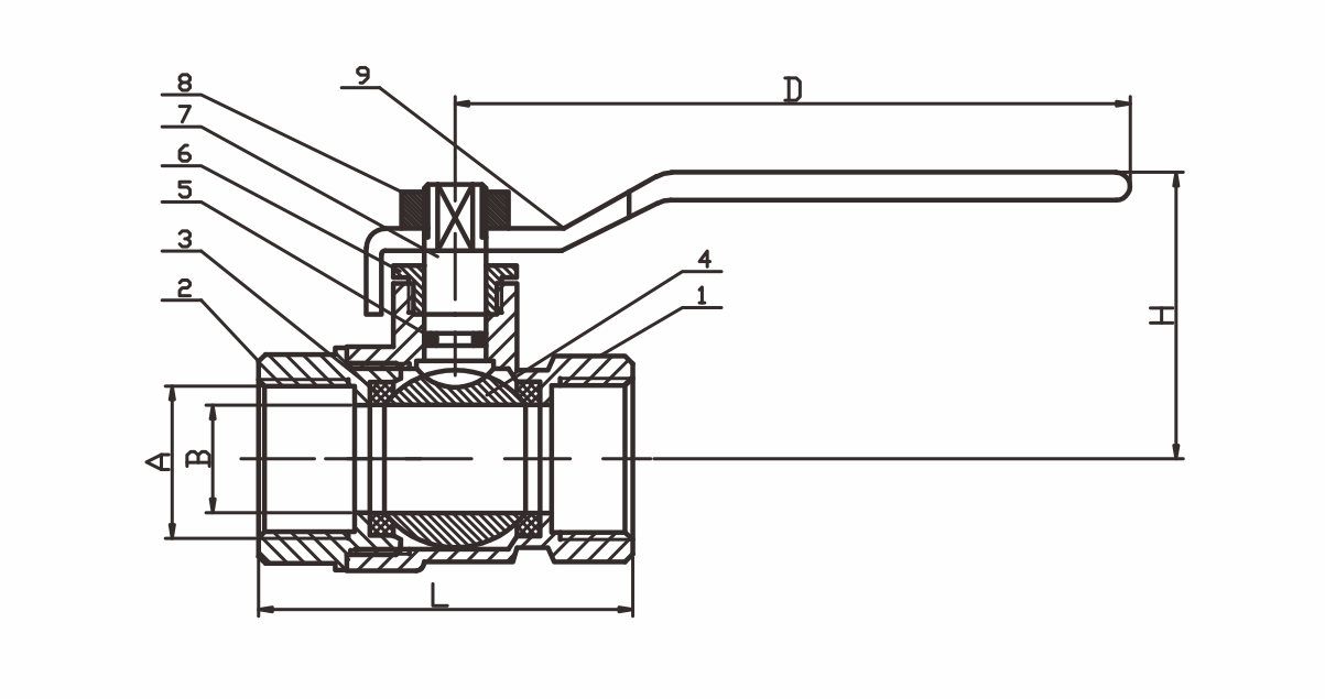 Brass ball valve,400WOG