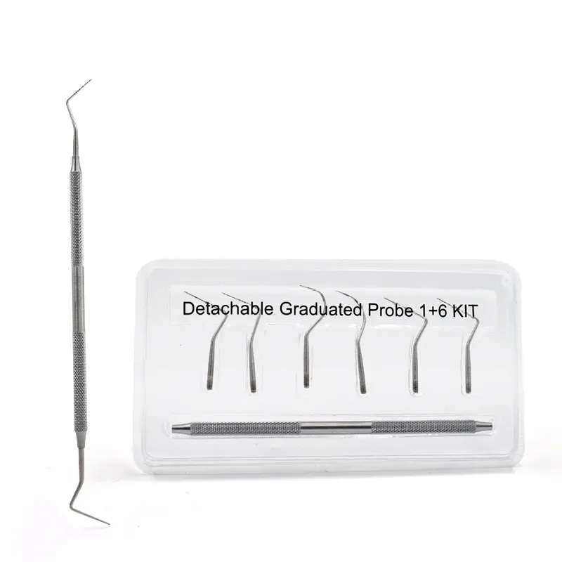 Detachable Graduated Dental Probe 1+6 Kit